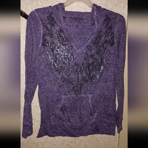Purple hoodie with bling